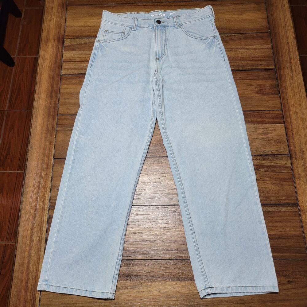 Wrangler Boys Lt. Blue Denim Loose Jeans - Size 12 Husky